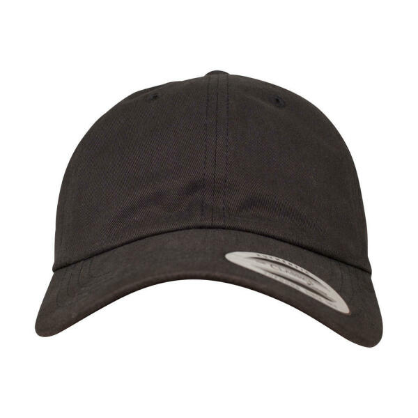 Peached Cotton Twill Dad Cap - Black - One Size